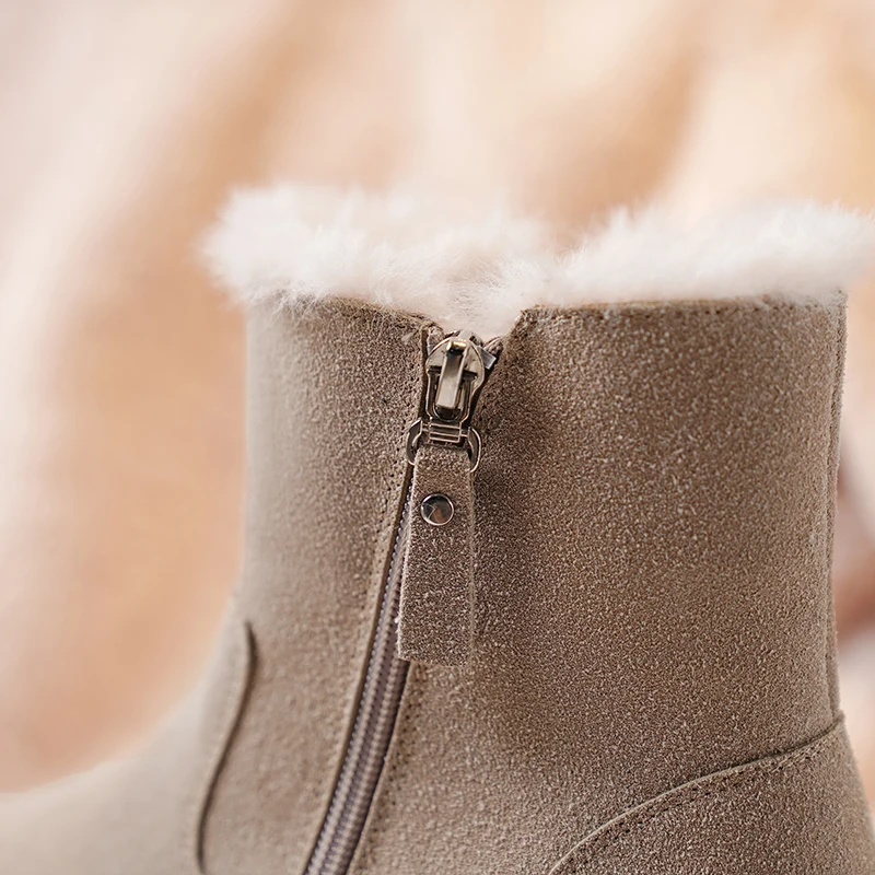 Зимние ботинки женские теплые меховые плюшевые стельки зимняя обувь женская