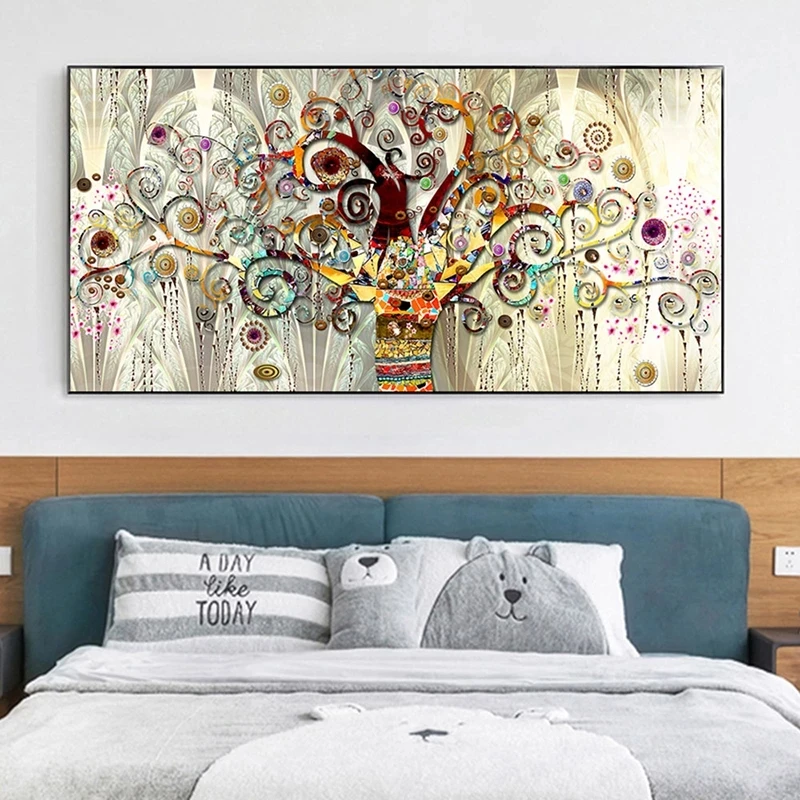 

Posters and Prints Tree of life by Gustav Klimt Landscape Wall Art Canvas Scandinavian Modern Wall Art Picture for Living Room