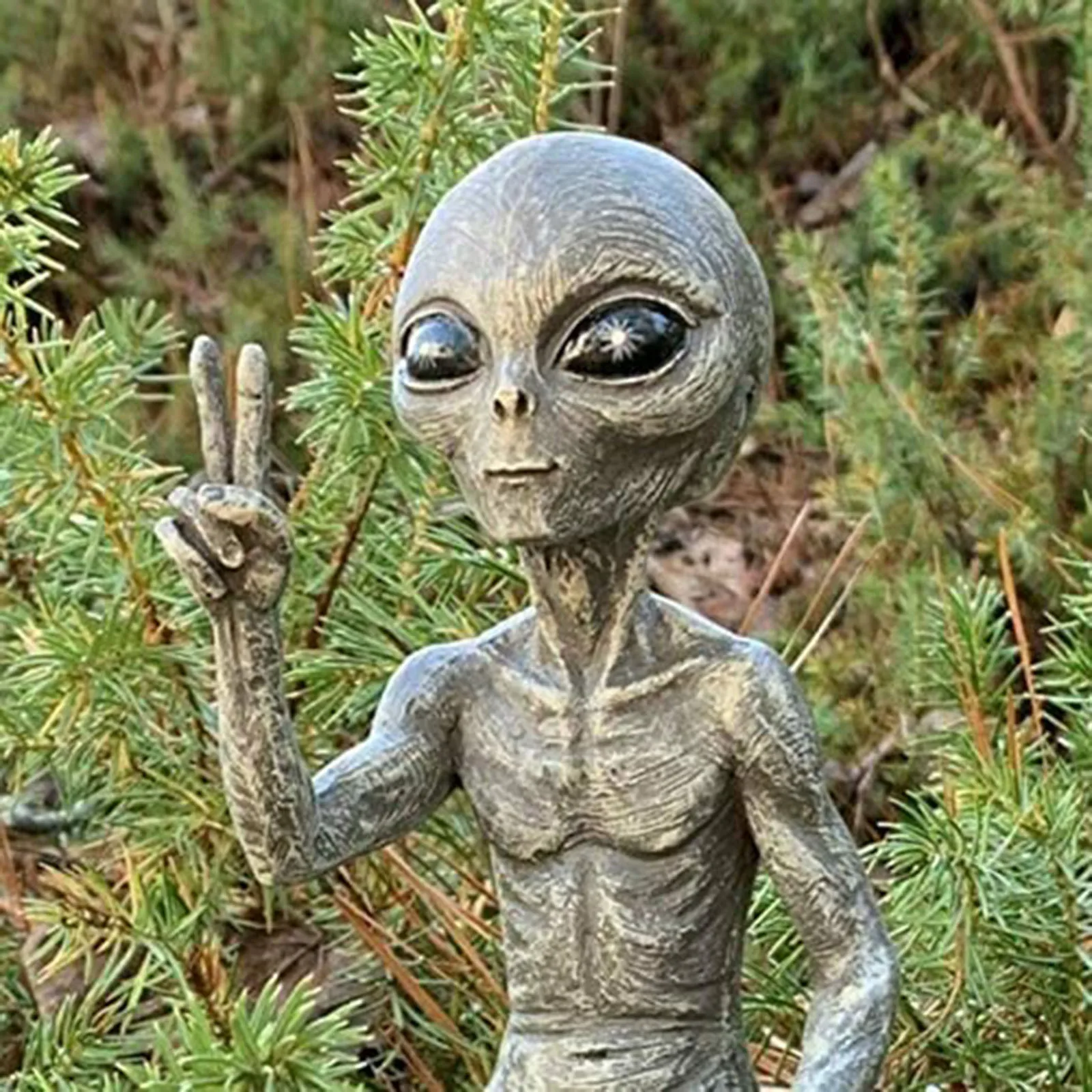 

Garden Figurine Set Outer Space Alien Statue Martians For Home Indoor Outdoor Figurines Garden Ornaments Miniatures Toys
