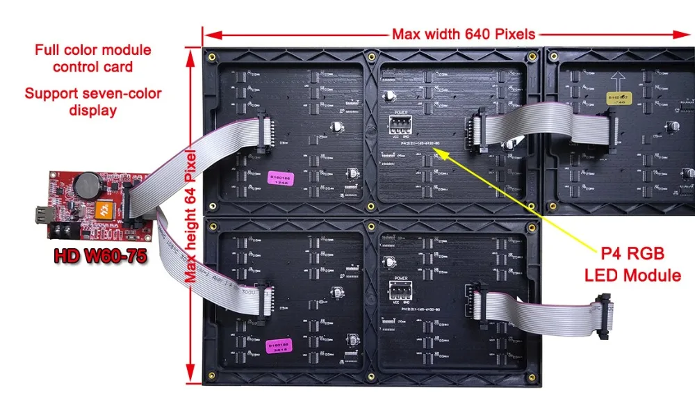 Huidu HD-W60-75 HD W60 75 HD-W60 75 светодиодный модуль u-диск контрольной карты и Wi-Fi беспроводной контроллер