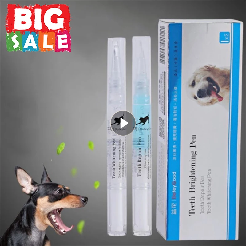 Ручка для чистки зубов домашних животных Отбеливающее средство натуральные