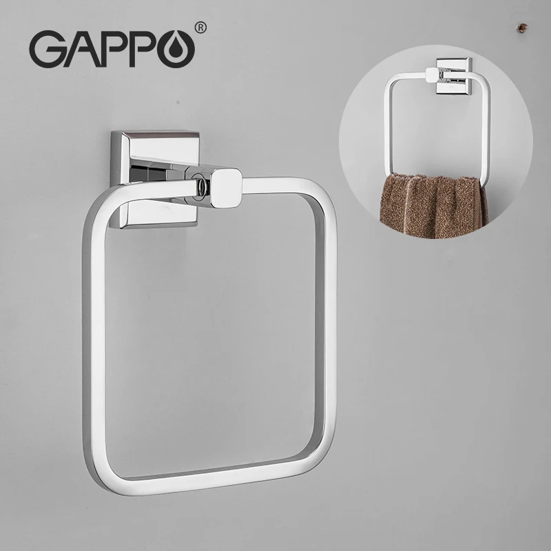 GAPPO кольцо для полотенца аксессуары ванной Квадрат G3804  Строительство и | Кольца для полотенец -1005003325687036