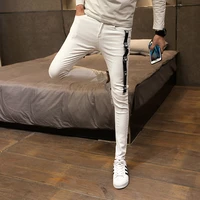 korean skinny jeans men fashion 2021 spring slim fit plain mens jeans casual simple all match streetwear denim pants men 34 28