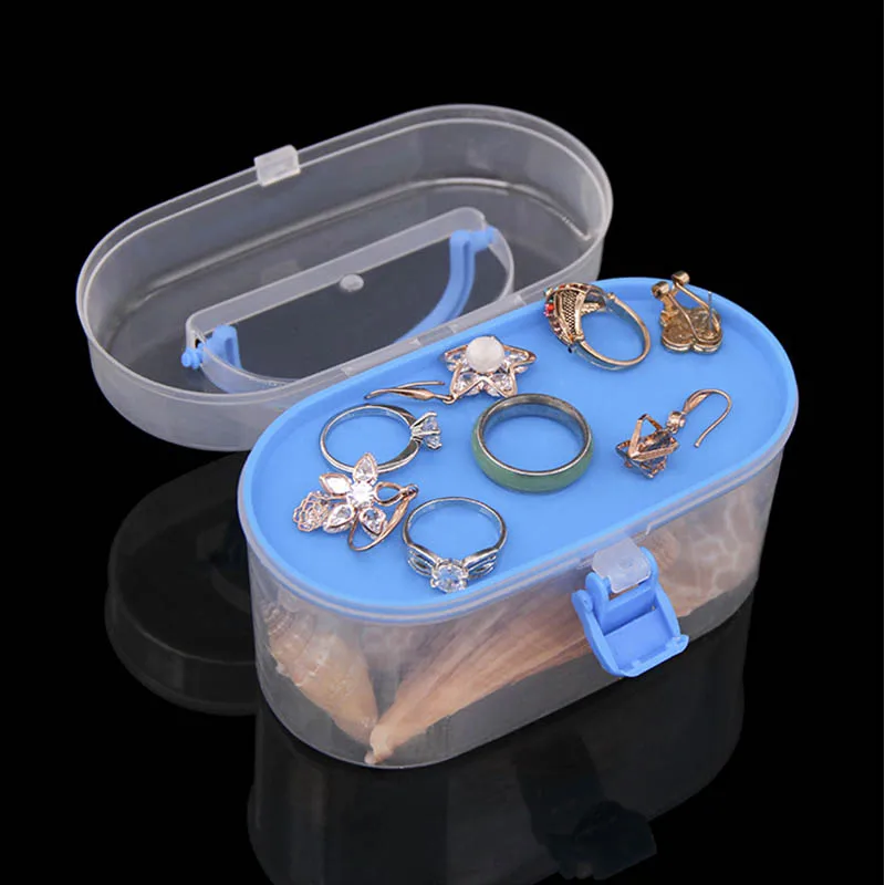 Многофункциональный двухслойный мини пластиковый 1 шт. косметический ящик для