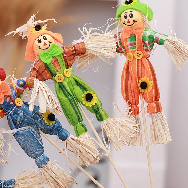 4 шт. маленький Осенний урожай пугало украшение для сада дома двора Хэллоуин День