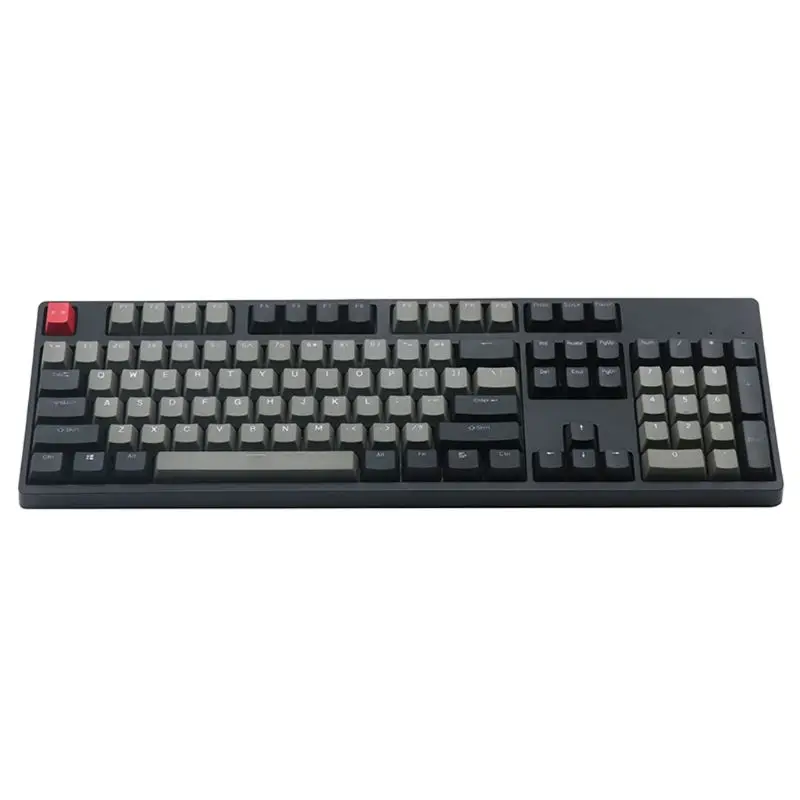 Черно-серая Смешанная Толстая клавиатура Dolch PBT RGB Shot с подсветкой 108 колпачок для