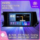 Автомобильный радиоприемник 6 + 128G DSP + RDS, стереоприемник для Haval F7 F7X 2019-2020, мультимедийный видеоплеер, GPS-навигация Carplay Auto 4G WIFI