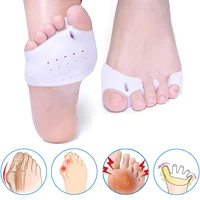 silicone forefoot pad bunion hallux valgus orthopedic insole toe separator calluses blister care pain relief protect feet pad