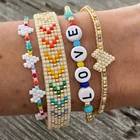 Женский браслет в стиле бохо Go2boho Miyuki, Подарочная бижутерия ручной работы в стиле бохо, браслеты дружбы и сердца, женские золотые бусины, Модная бижутерия