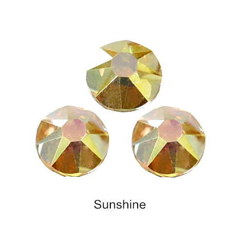 Sunshine 2088 граненые Стразы отличного качества для ногтей с плоской задней поверхностью, много цветов, стразы для украшения ногтей Y3813 - Цвет: Sunshine