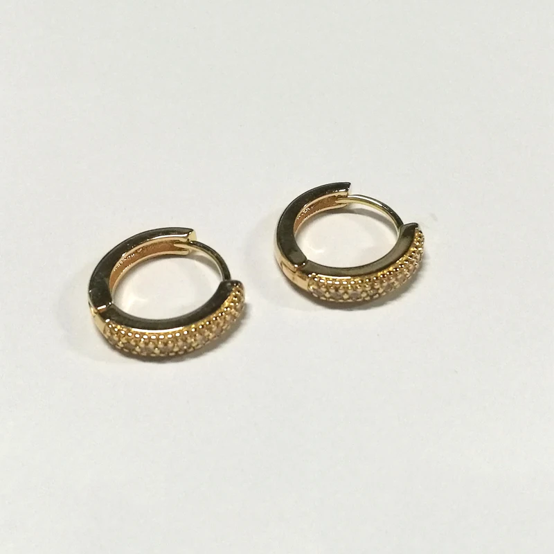 Шикарный обручем маленькие серьги для женщин AAA циркон серебряный цвет brinco в