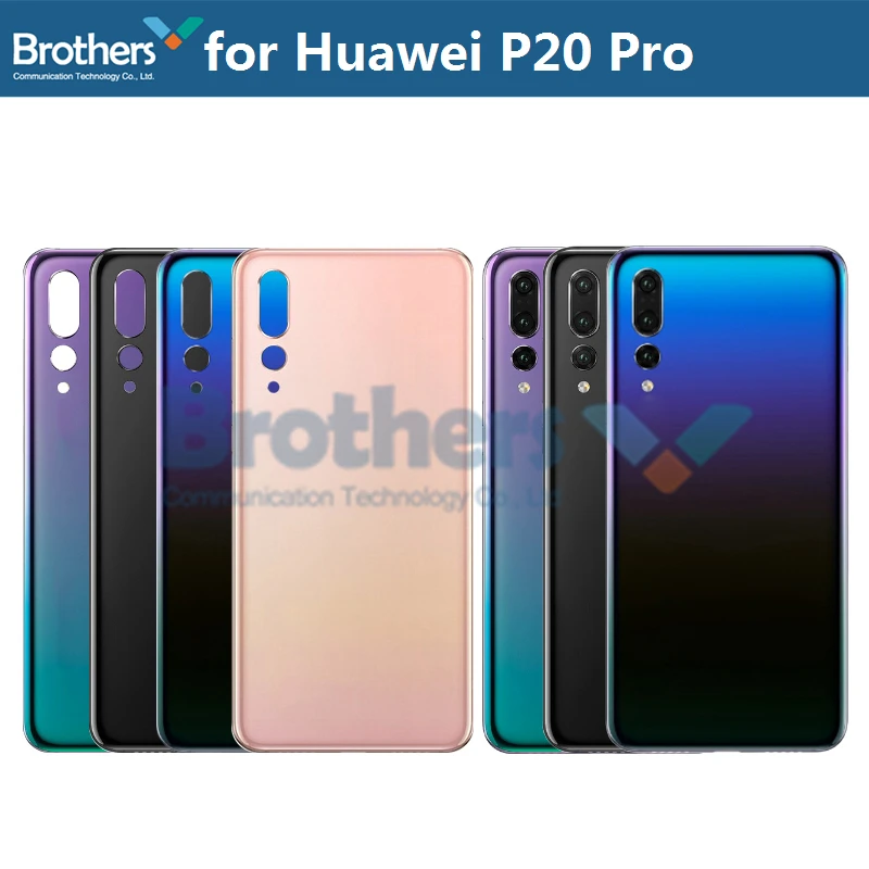 Корпус батареи для huawei P20 Pro батарейный отсек с объективом камеры металлический для huawei P20 Pro задний Чехол сменный верх