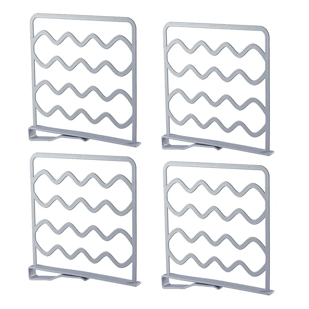 4pcs gray 8 шт 4 шт шкаф полка органайзер с разделителями регулируемый шкаф перегородка кухонные шкафы шкаф для одежды разделитель Органайзер - Цвет: 4pcs gray