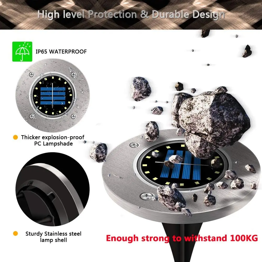 Уличный водонепроницаемый фонарь на солнечной батарее 16 светодиодов в комплекте