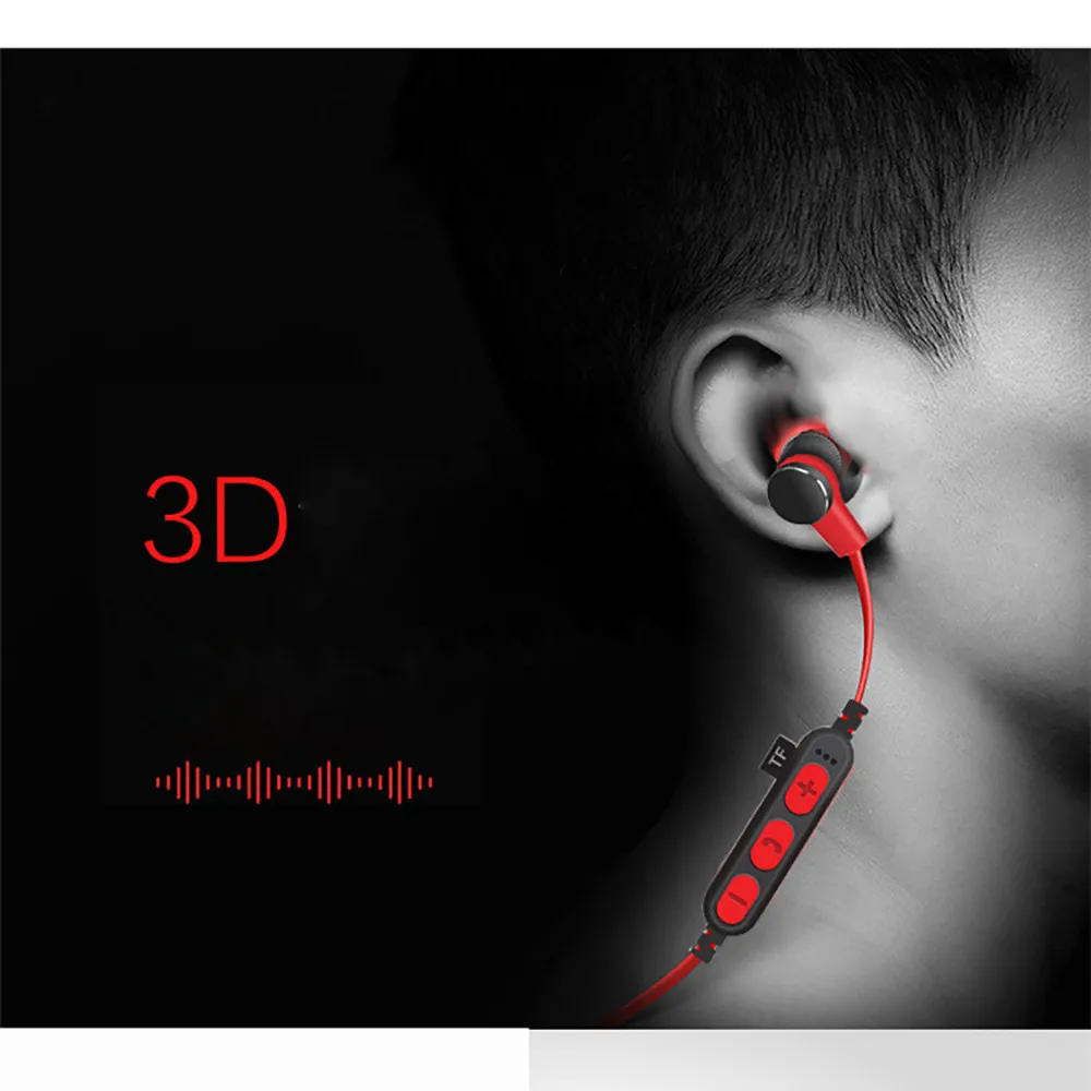 Беспроводная Bluetooth 4 2 TF MP3 флэш карта памяти SD стерео спортивные наушники Шейная