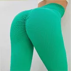 Женские Леггинсы для йоги SALSPOR, жаккардовые спортивные штаны с высокой талией и эффектом пуш-ап, дышащие облегающие леггинсы для бега и тренировок