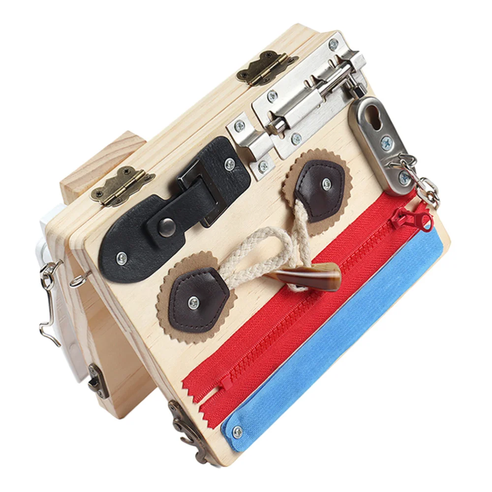 

Children Interactive Wooden Busy Board Premium Learning Durable Busy Board