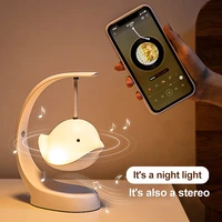smart bluetooth compatible music led night light colorful speaker touch control night lamp for bedroom decoration usb rechargeab