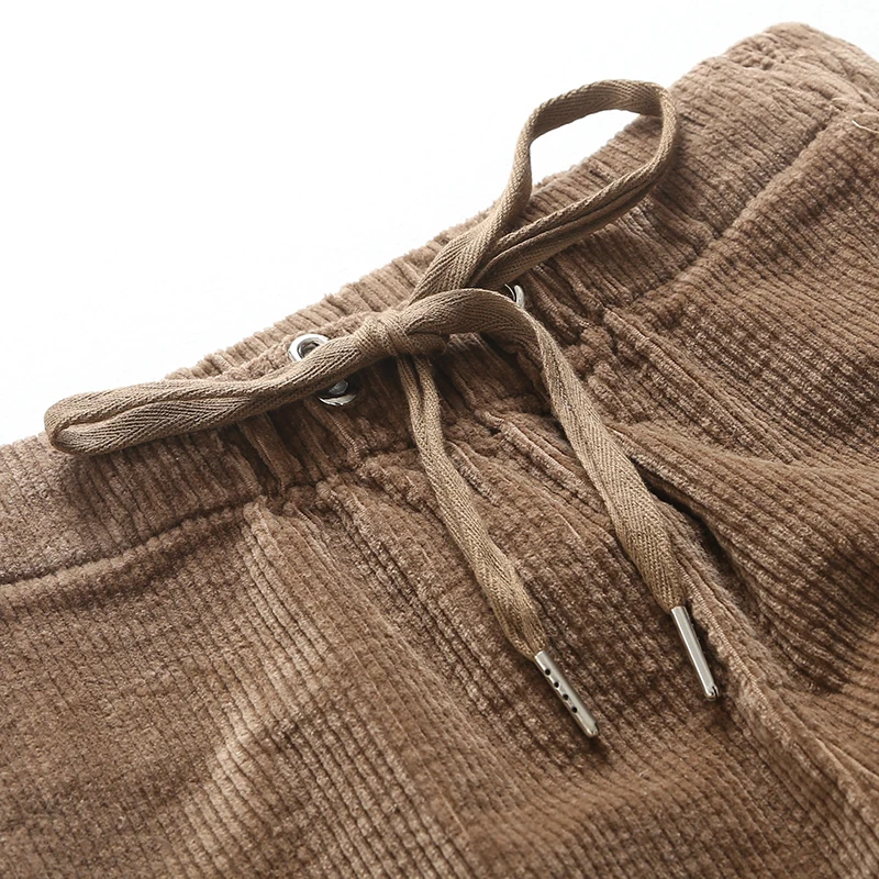 Бежевые вельветовые брюки женские весна и осень Новый Свободный женский