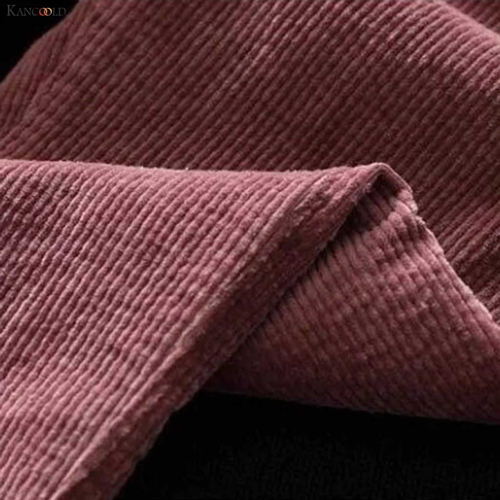 

KANCOOLD pants Fashion Women Plus Size Corduroy Elastic Waist Pocket Harem Pants Long casual Loose new pants women 2019Oct29