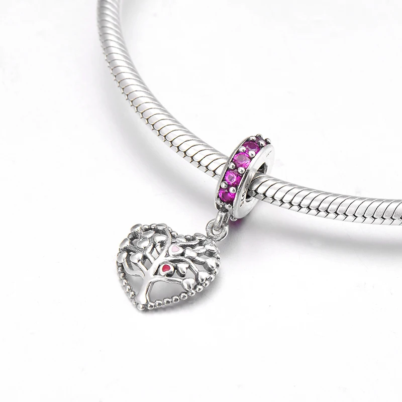 Бусины-подвески из серебра 925 пробы в форме сердца | Украшения и аксессуары