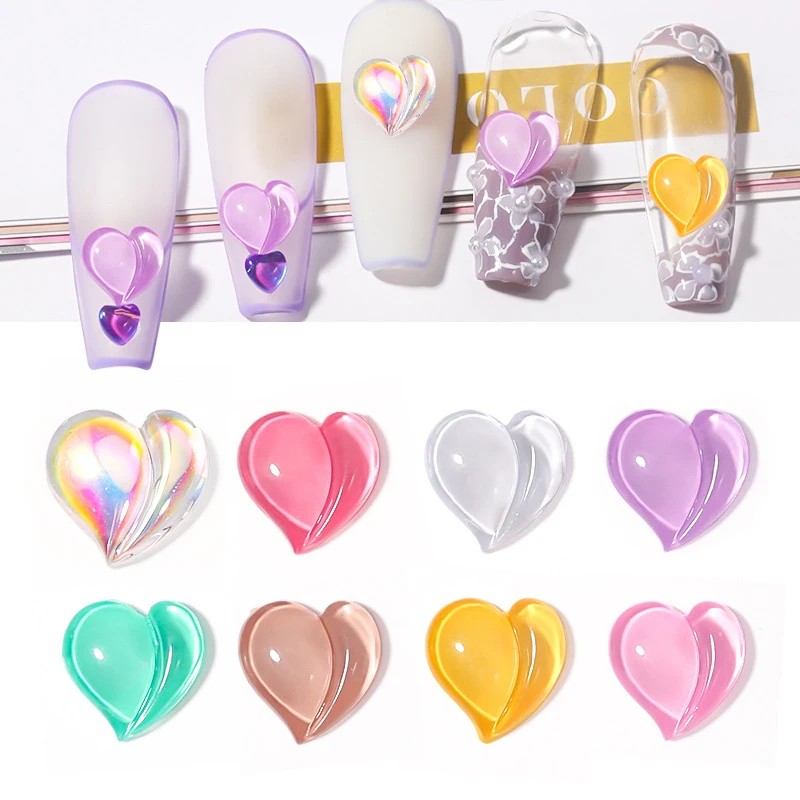 

20 шт., водонепроницаемые персиковые украшения для ногтей