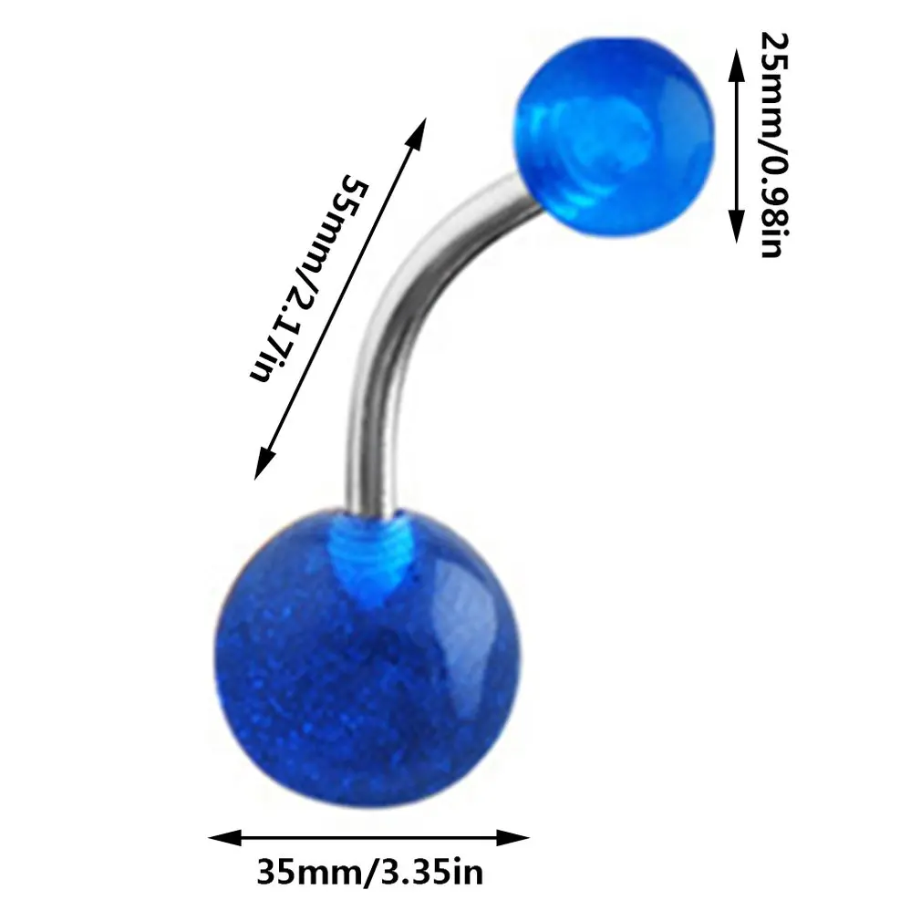 

Wholesale 7pcs/lot Night Glow Women's Fashion Belly Button Rings Navel Barbell Piercing Party Body Jewelry Girls Gifts