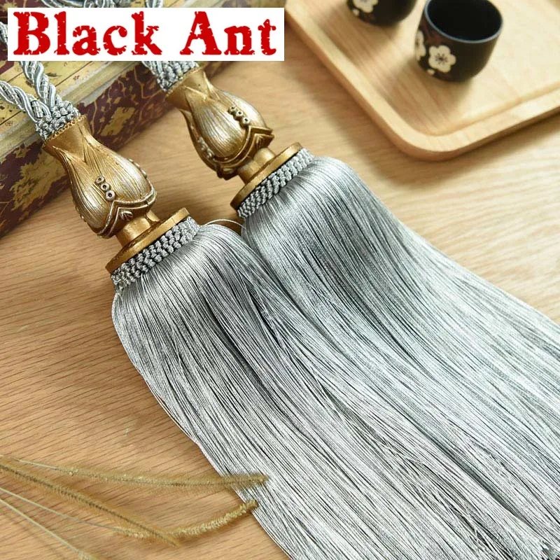 Крючки с кисточками для штор серые ремни занавесок вешалка держатель подвесные