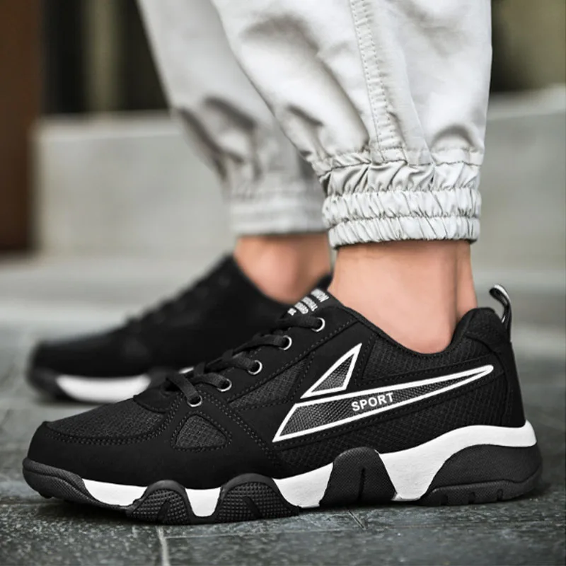 

Men's spring and autumn mesh sports shoes, male students' soft-soled casual training shoes, men's outdoor running thick-soled vu