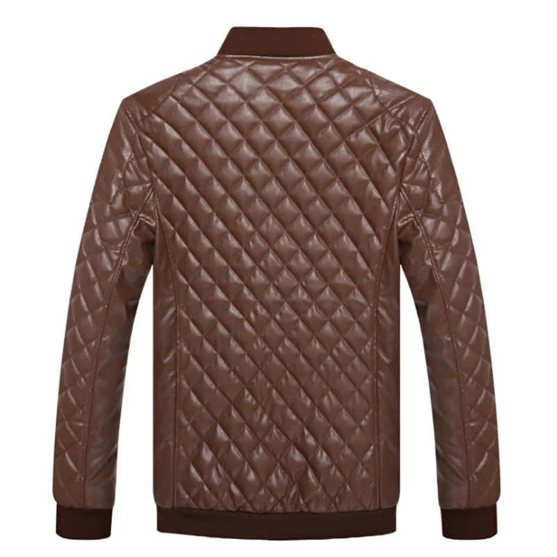 Мужские Винтажные кожаные куртки и пальто повседневные Черные байкерские из