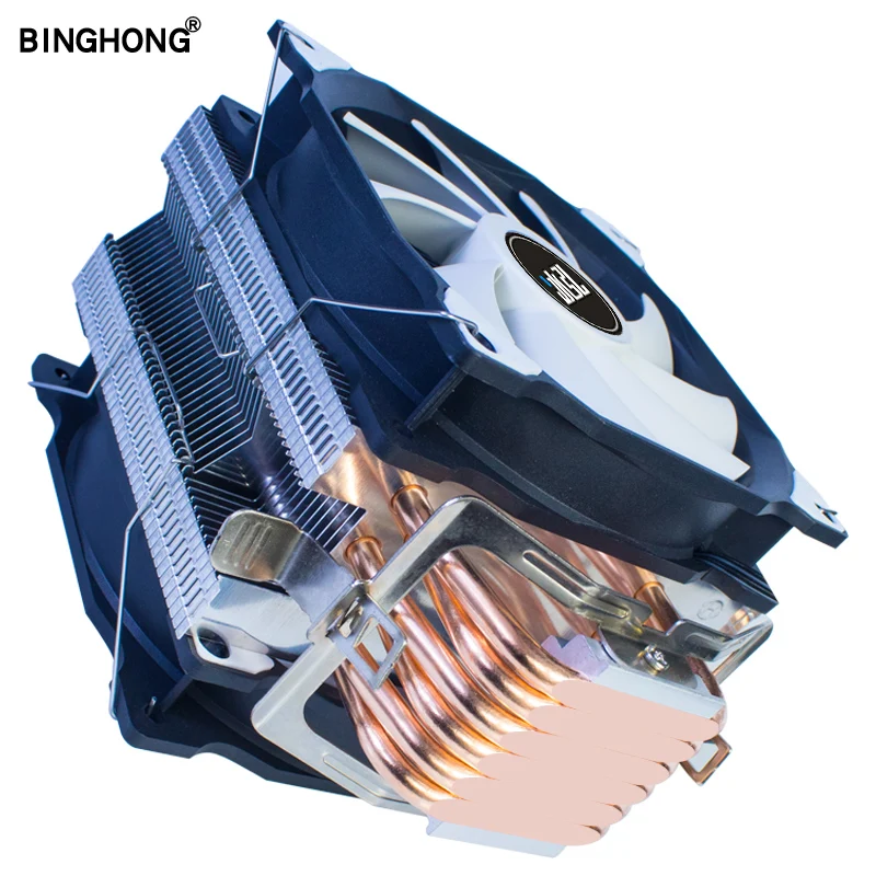 

Cpu Cooler Overclock Cooling Block System For Gaming Pc 6 Heatpipe Frozen 12CM Fan 4Pin PWM For Intel And AMD Quiet High Quality