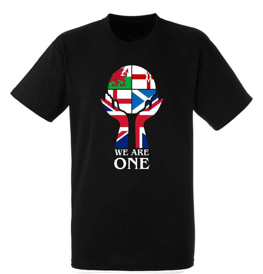 Слоган One Nation Uk Flags Unity Britain Union футболка с Джеком для взрослых и детей брендовая