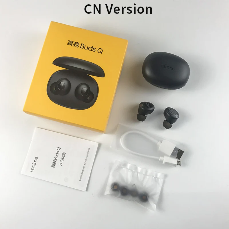 Глобальная версия CN realme Buds Q беспроводные наушники Bluetooth TWS 400mA зарядное