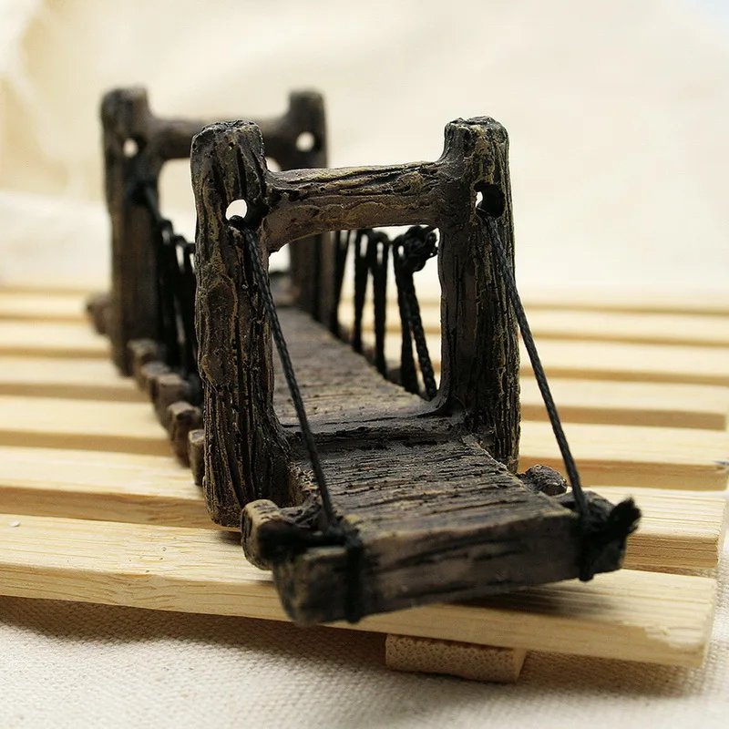 Искусственный деревянный мост для аквариума украшение искусственное моста |