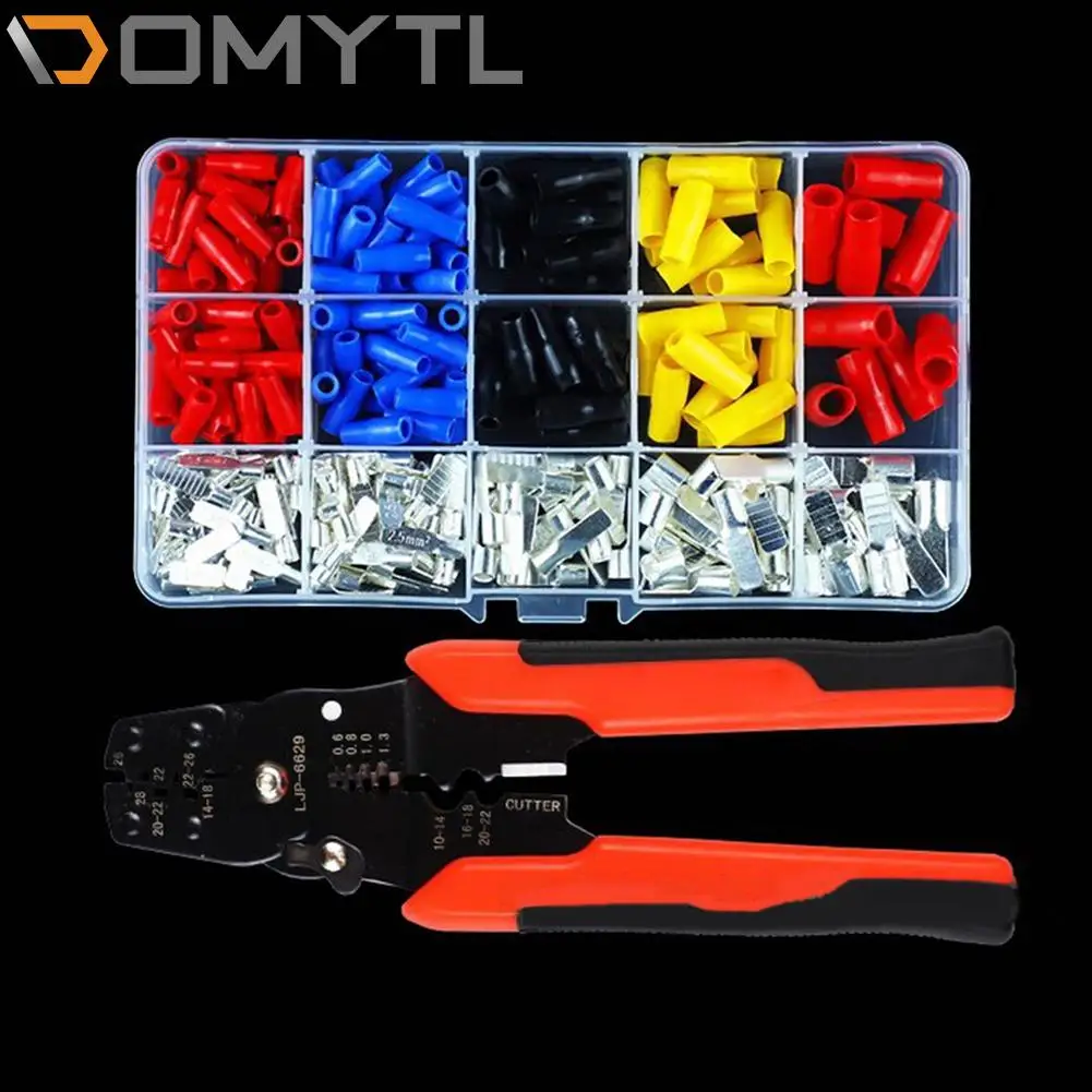 

Clamp Pliers Kit 260Pcs C45 1.5-10 Splice DZ47 Copper Terminal Multi-function Stripping Crimping Insulated Hand Tools Sets