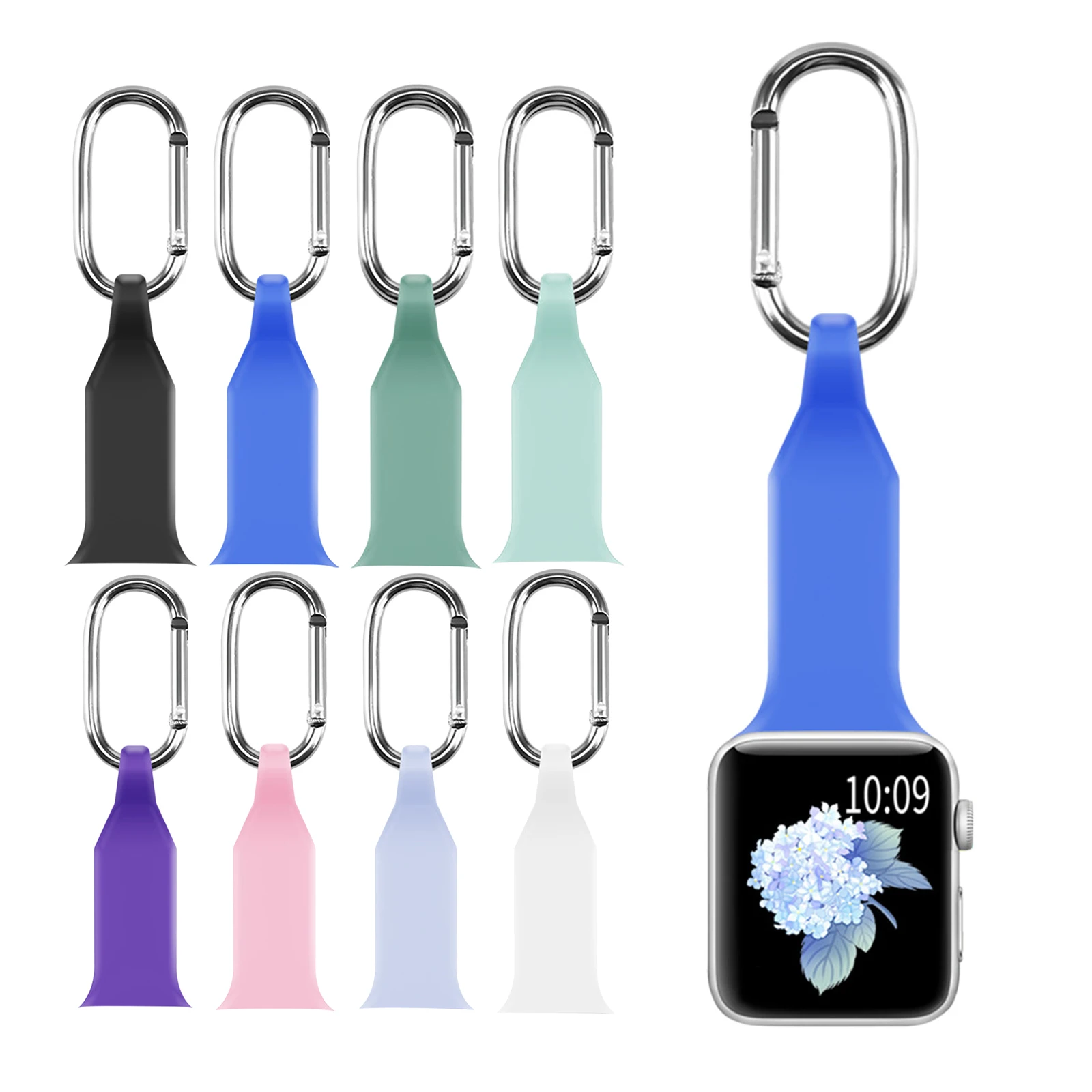 

Replacement Doctors Nurses Carabiner Silicone Band Soft Wrist Band Watch Strap Watchband Fits for iWatch 4 5 6 New