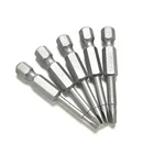 Магнитная дрель для электрической дрели, 14 дюйма, 50 мм, треугольная, 1,8-3 мм, 5 шт.