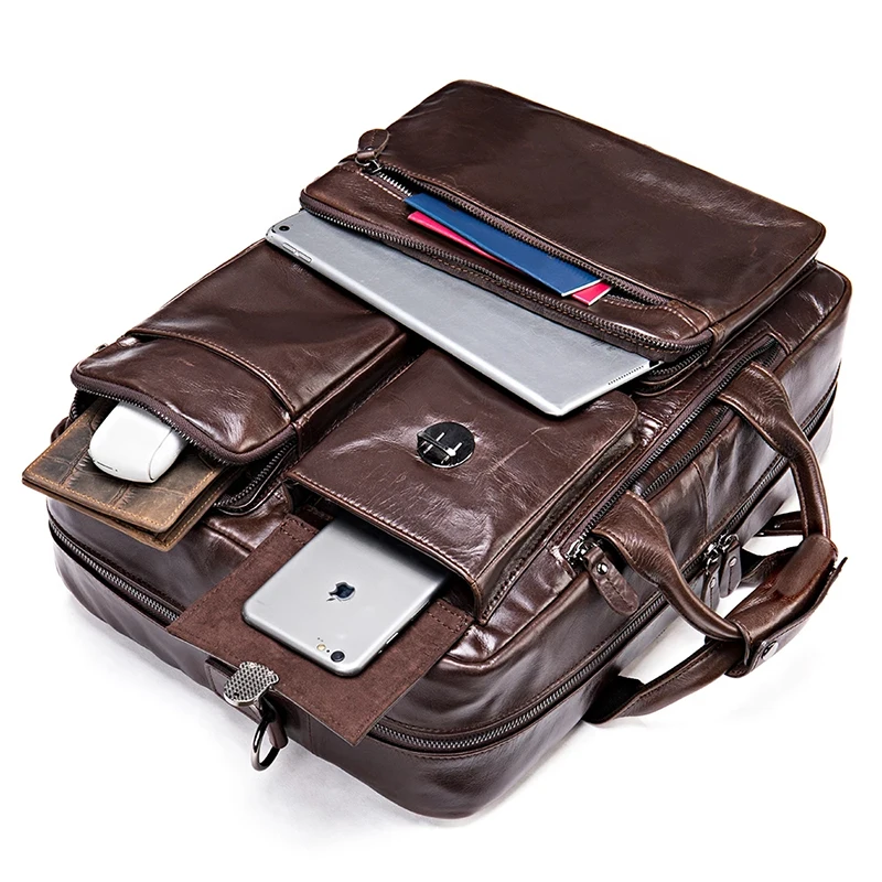 

Luufan Men's Leather Backpack Men's Big Backpacks For Men Leather Man Bag Laptop Computer Backpack For Laptop 17 Travel Backpack