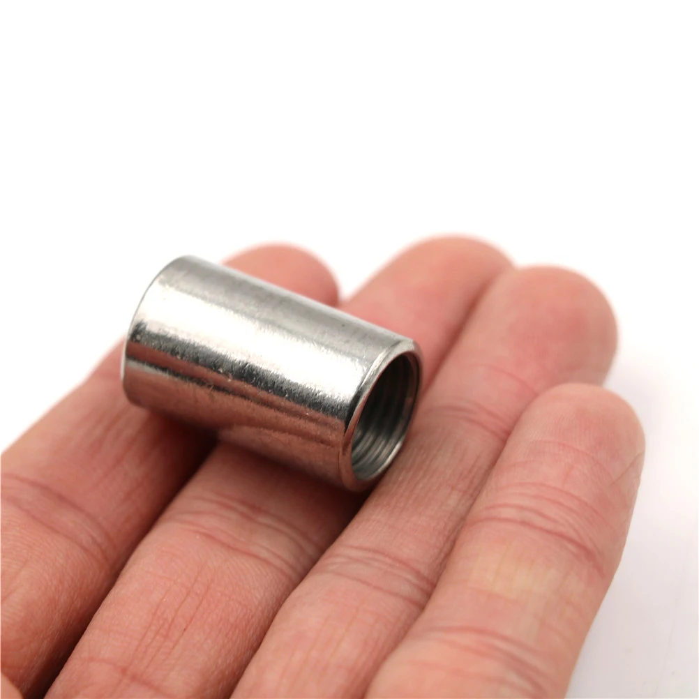 

One Piece 304 Stainless Steel Round Nut Rod Pipe Fitting Connector 1/4'Adapter BSP Female Threaded Max Pressure