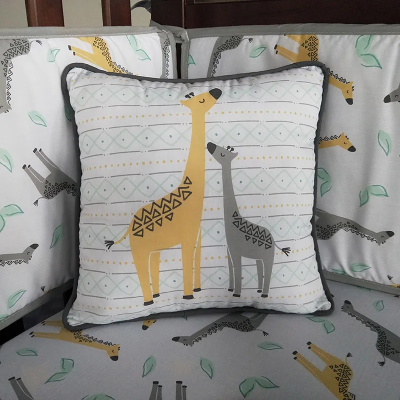 8 шт. детские кроватки Постельное белье Жираф Животные мальчики и девочки-подушка