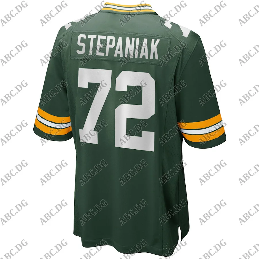 

Customized Stitch American Football Jersey Men Women Kid Youth Green Bay Simon Stepaniak Green Player Game Jersey