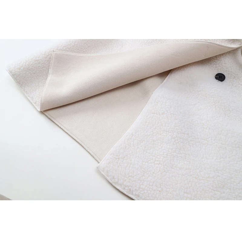 

Long Woolen Coat Women High Waist Bandage Double Breasted V-neck Vintage Korean Jacket Outwear Female Thicken Warm Winter Coat