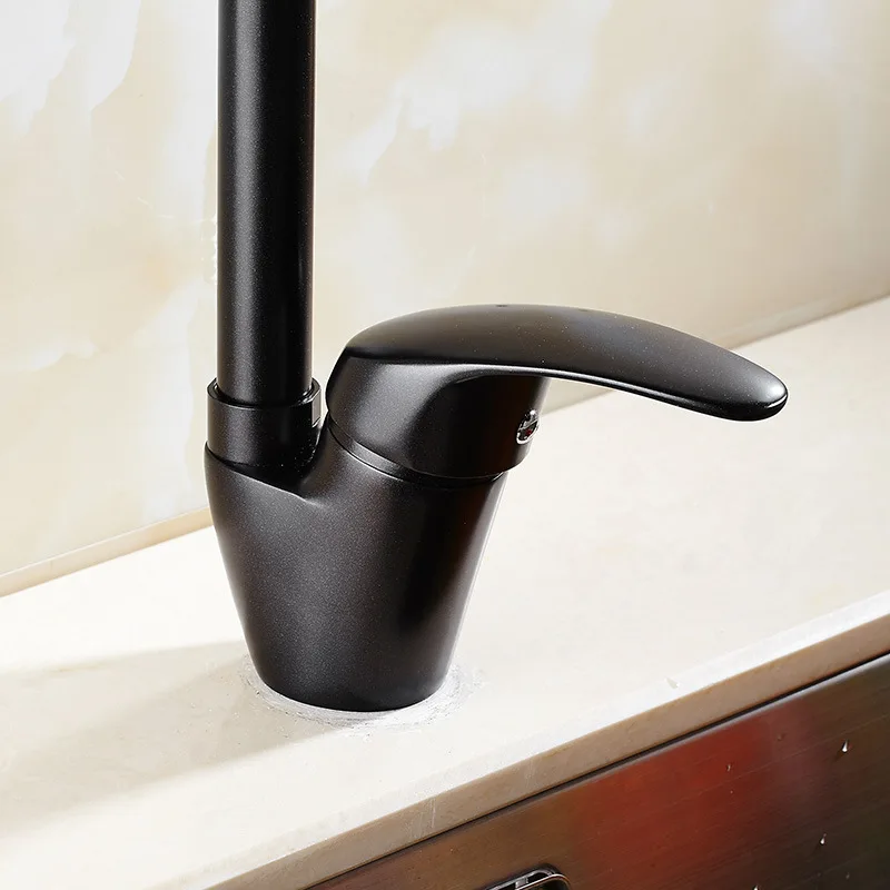 Senducs Бронзовый кухонный смеситель с одной ручкой горячий холодный кран и для