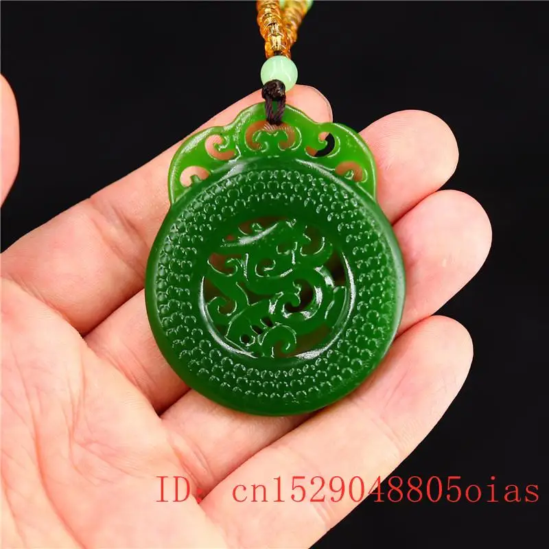 Нефритовый дракон кулон жадеит очарование Китайская натуральная мода ожерелье