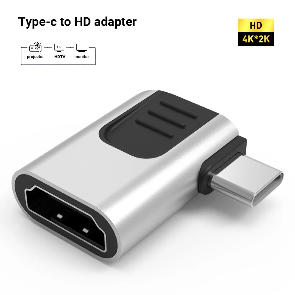 

USB C To HDMI-Compatible Adapter 4K 2K Cable Type C HDMI-Compatible HD Adapter For MacBook Computer Projector Andorid