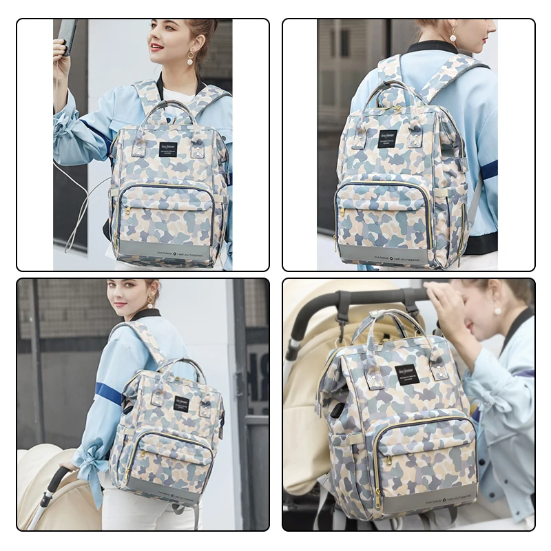 Рюкзак для подгузников MissAbigale Большая вместительная сумка мамы и ребенка