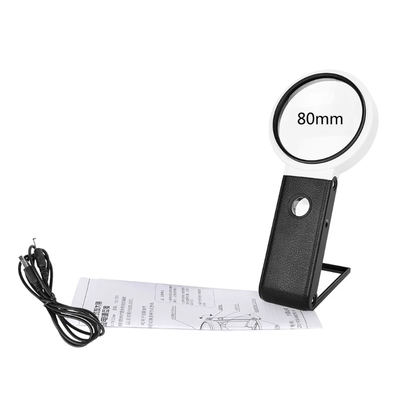 

6X 25X Folding Desktop Magnifying Glass Reading Antique Jewelry Identification