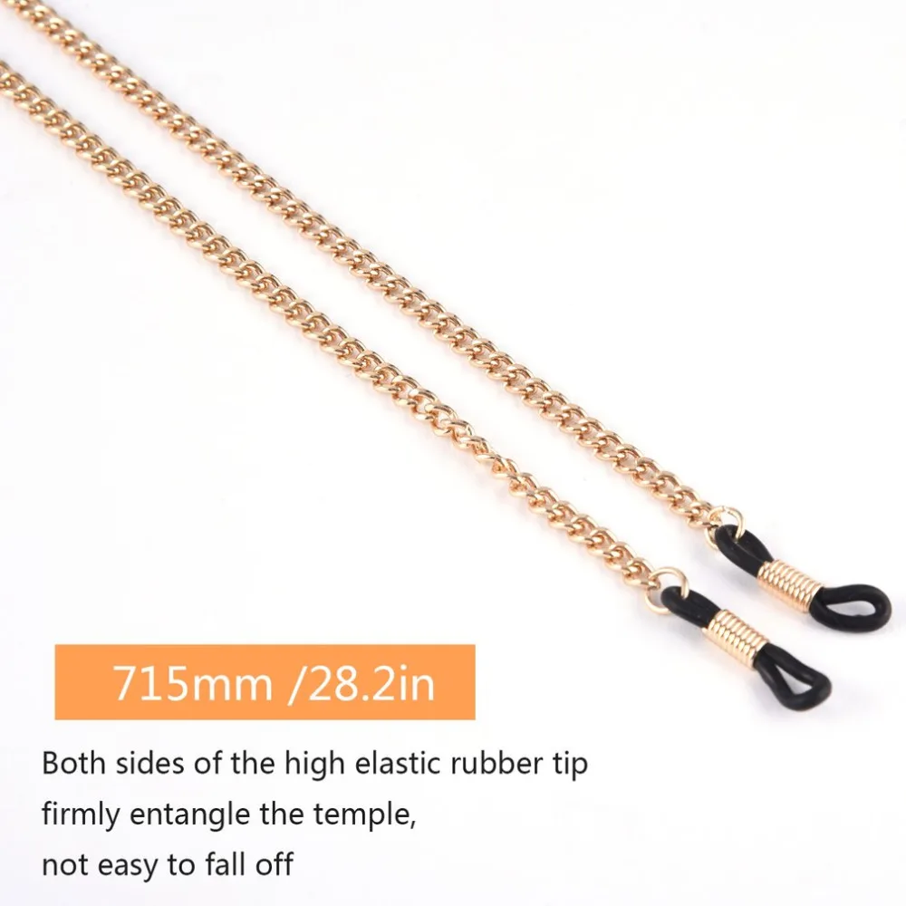 Стильное изящное металлическое ожерелье для очков цепочка шнур шейный ремешок