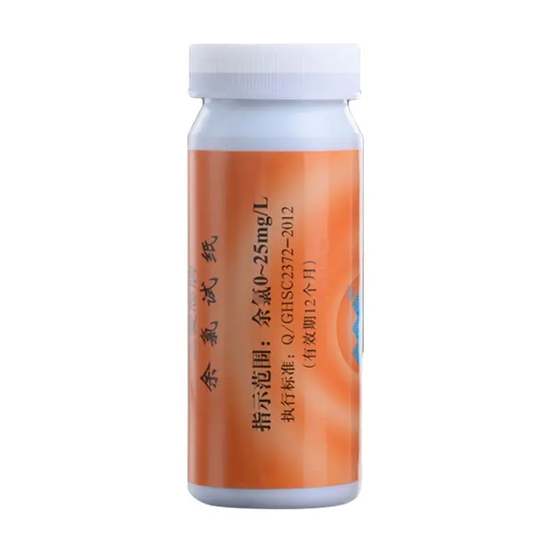 

50Pcs Swimming Pool Residual Chlorine Test Paper Strips 0-25mg/L for School Experiment Industrial Agricultural