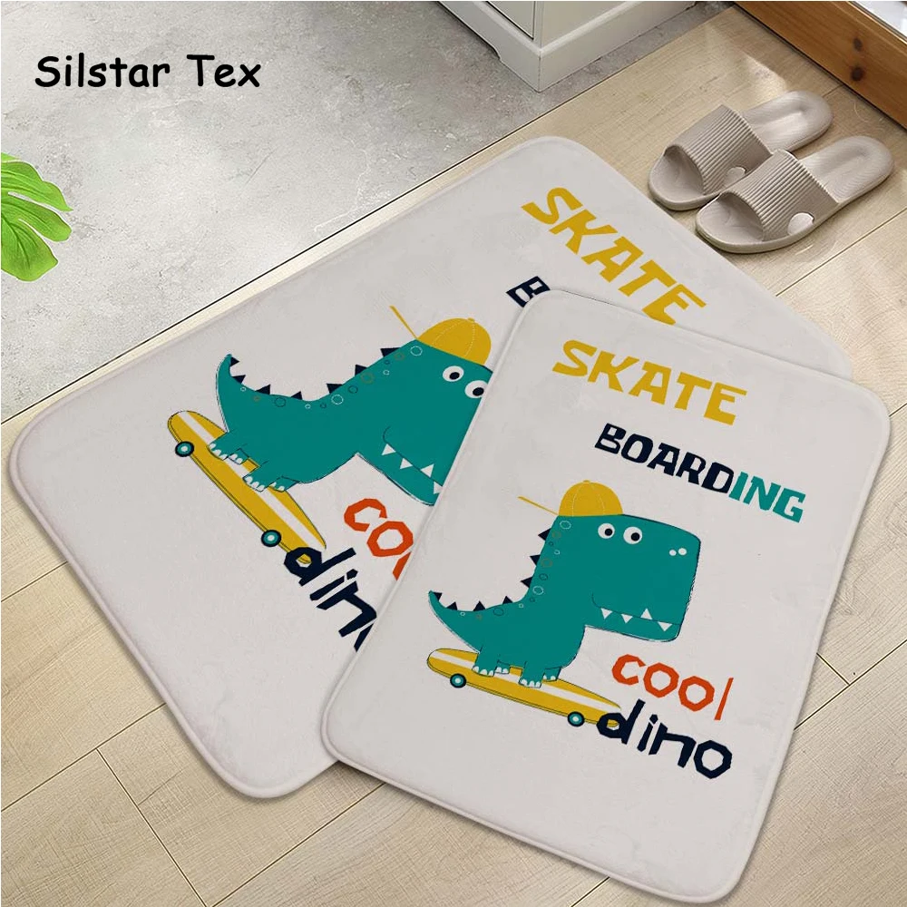 

Silstar Tex Cartoon Dinosaur Animal Mat For Children Kids Bedroom Rugs For Stairs Carpets Suitable Kitchen And Home